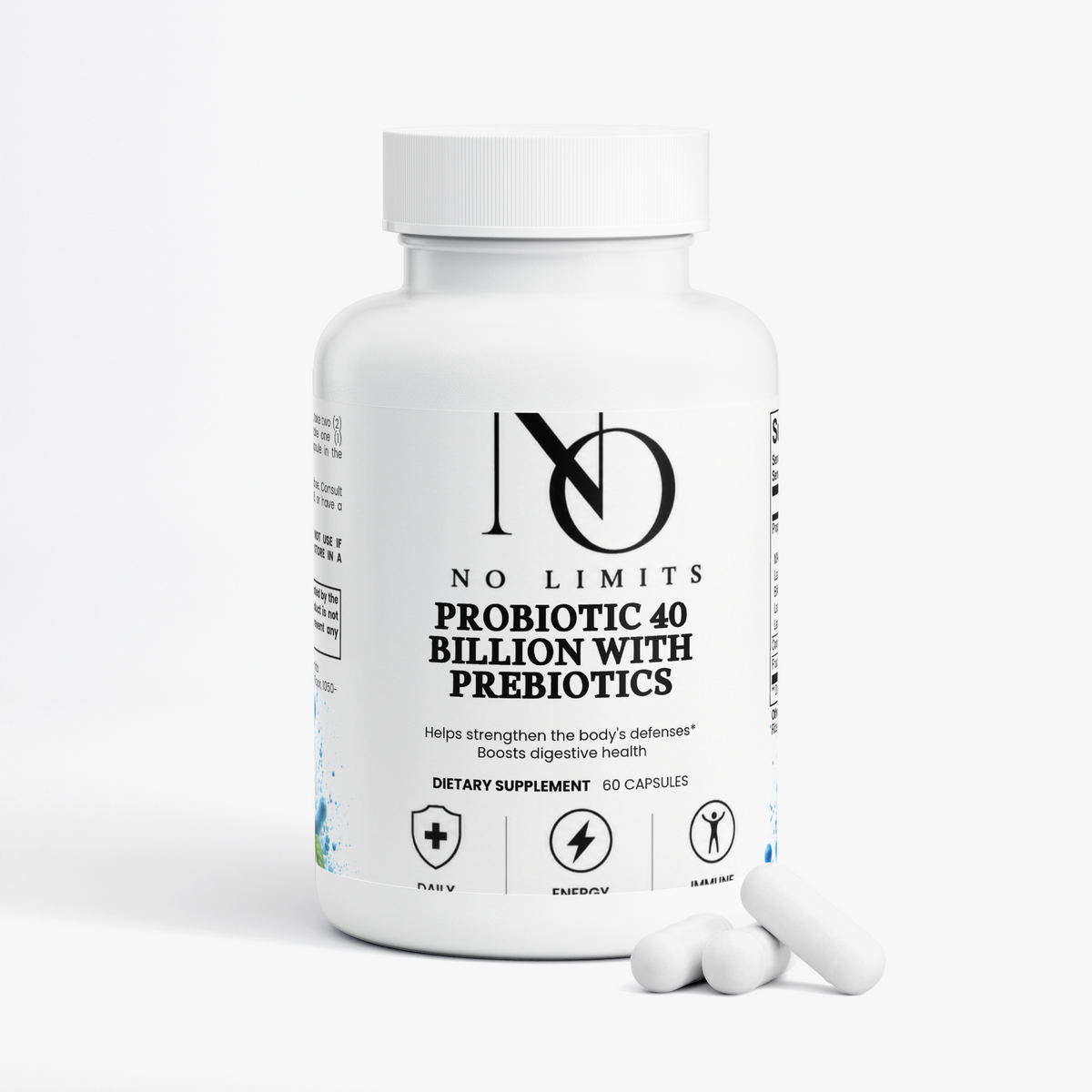 Probiotic 40 Billion with Prebiotics "Supports Digestive Health & Boosts Gut Flora Balance"