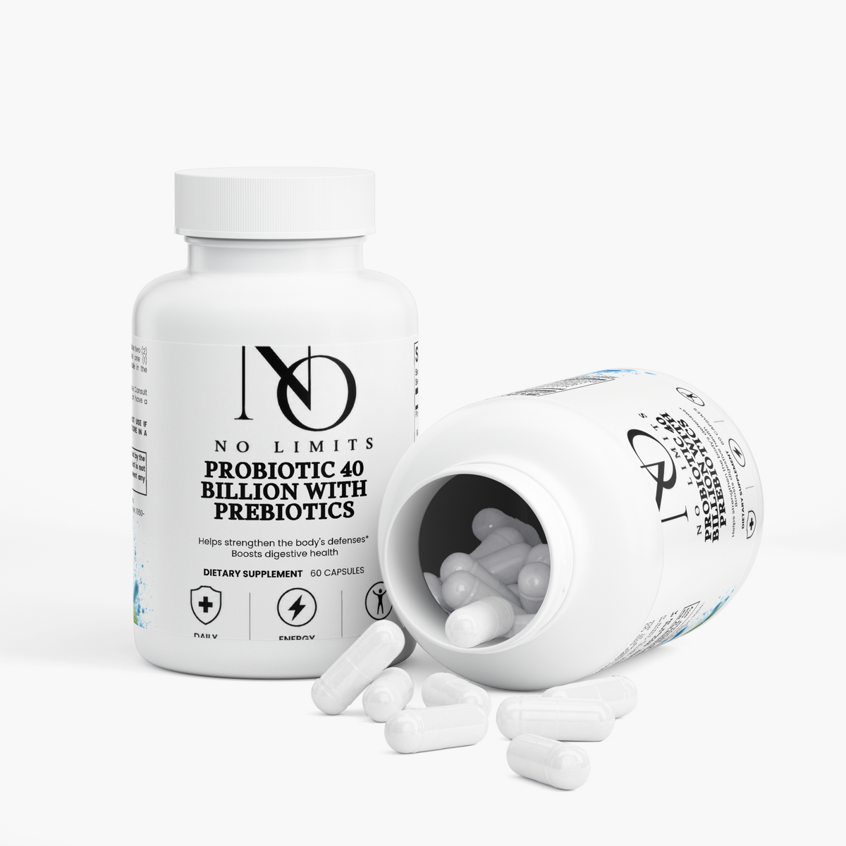 Probiotic 40 Billion with Prebiotics "Supports Digestive Health & Boosts Gut Flora Balance"
