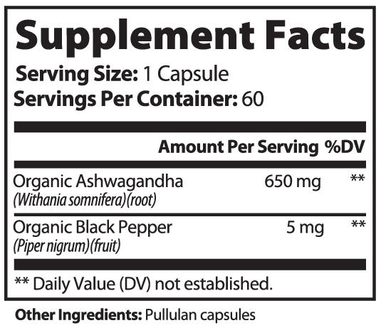 Ashwagandha "Supports Stress Relief & Relaxation"